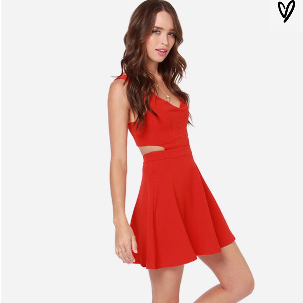 Lulus Star Date Coral Dress